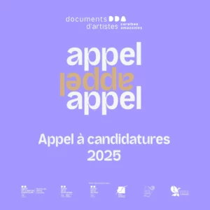 Documents d'artiste appel à candidature 2025